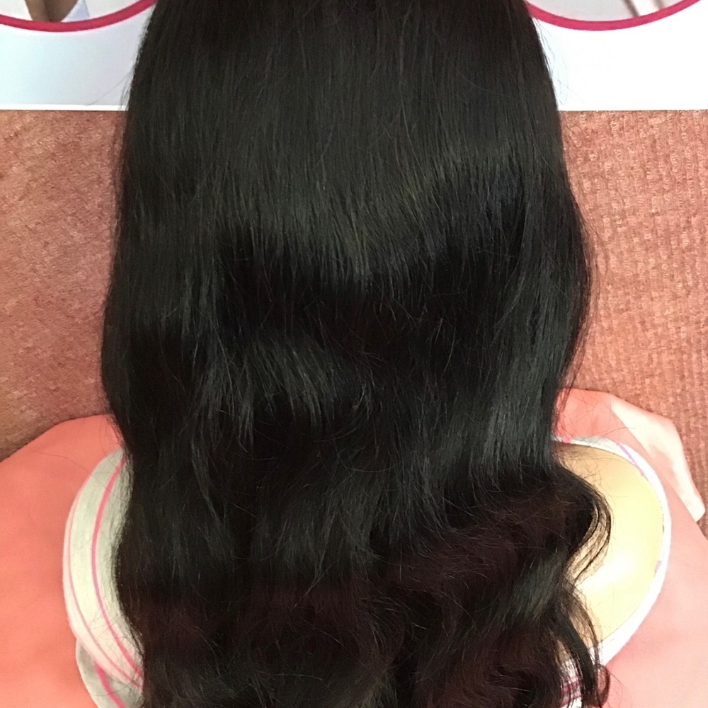Lace Front Straight Human Hair Wig 360 Two Different Style To Choose Natural Col - Picture 5 of 9
